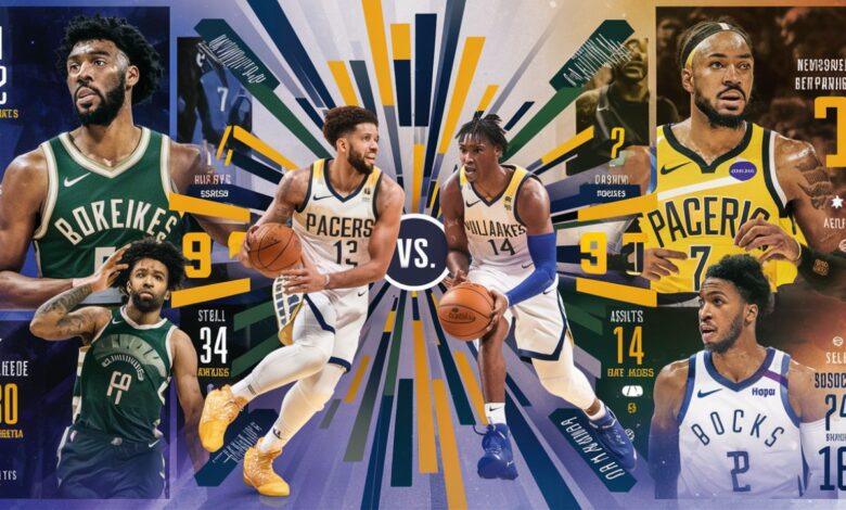 pacers vs milwaukee bucks match player stats